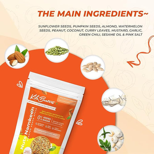 Kilobeaters South Indian Style Nuts Namkeen Healthy Mixture